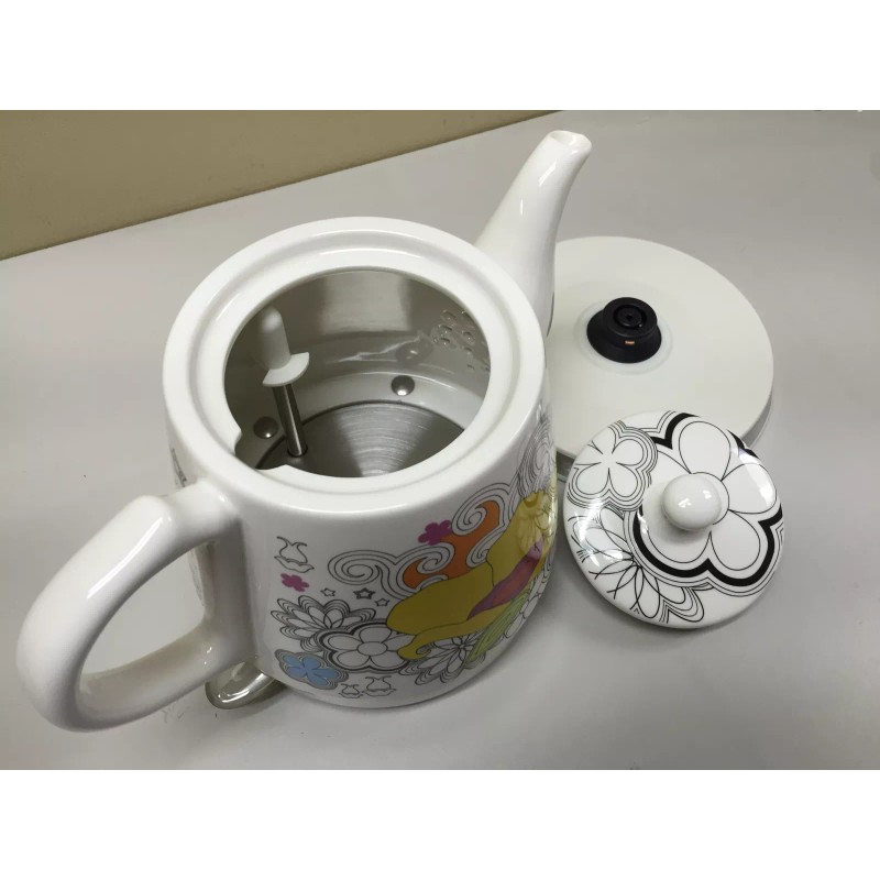 FixtureDisplays Teapot Ceramic Electric Kettle Warm Plate, Kitchen Water Boiler