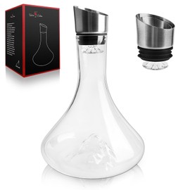 Cambareign Wine Decanter, 50oz Hand Blown Wine Decanter with Aerator, 100% Lead-Free Crystal Red Wine Carefe, Wine Gifts for Lovers