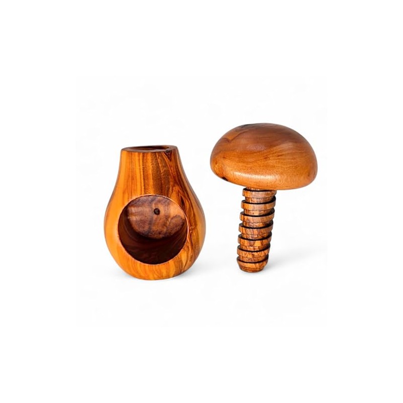 Nutcracker (Mushroom) - Handcrafted Olive Wood Nutcracker Set | Unique