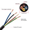 18 AWG 4 Conductor RVV Cable 16.4ft Flexible PVC Jacket