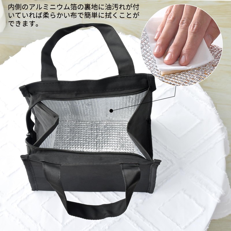 OwnestX Lunch Bag with Zipper, Cold Retention, Thermal Work -