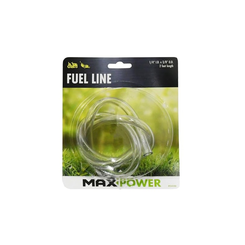 Maxpower 334288 1/4 Inch Clear Fuel Line, 2 Foot Length