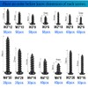 625pcs M2 M3 M4 Phillips Pan Head Self-Tapping Wood Screws,14