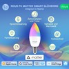 NOUS P4 Smarte WIFI Glühbirne RGB E14, Kompatibel mit Matter,