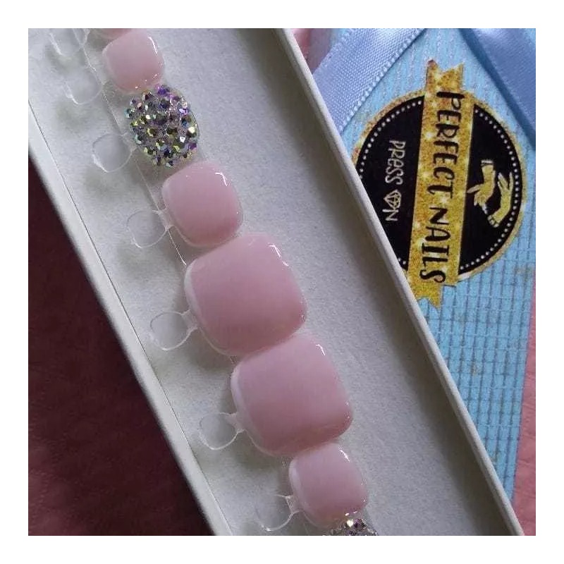 Perfect Nails Press On Uñas Pies Press On Diseño Navideños