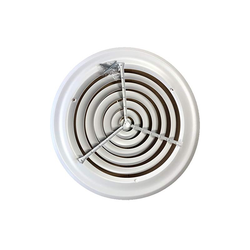 HBW 12" Round Ceiling Diffuser White Powder Coated with Outside
