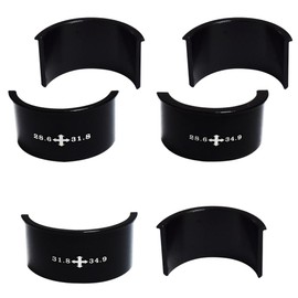 Albedel set of 3 Kinds Front Derailleur Adjust Conversion Clamp Shim Spacer Adapter Sheet 28.6 to 31.8 to 34.9mm Aluminum Alloy for MTB Mountain Road Bicycle