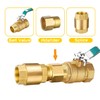 4Pcs Brass Pipe Fitting, 1/2" NPT Male Pipe x 1/2"