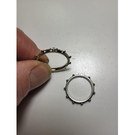 BLUSUPERSHOP Mis19 A Metal Rosary Ring with 10 Beads and Cross for Rosary Prayer Italian Size 19 Colour Silver, Misura Italiana 19, Steel, No Gemstone, misura italiana 19, Steel, No Gemstone