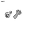 TA-VIGOR 60Pcs M3 x 8mm 304 Stainless Steel Button Head