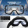 Odoland Ski Goggles Set with Detachable Lens, Frameless Interchangeable Lens,
