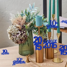 Balterever 24PCS 10th Class Reunion Tags Blue 2015 Reunion Tags Decorations Class Of 2015 Reunion Decorations 10th High School Class Reunion Decorations for High School 10 Year Reunion Decorations