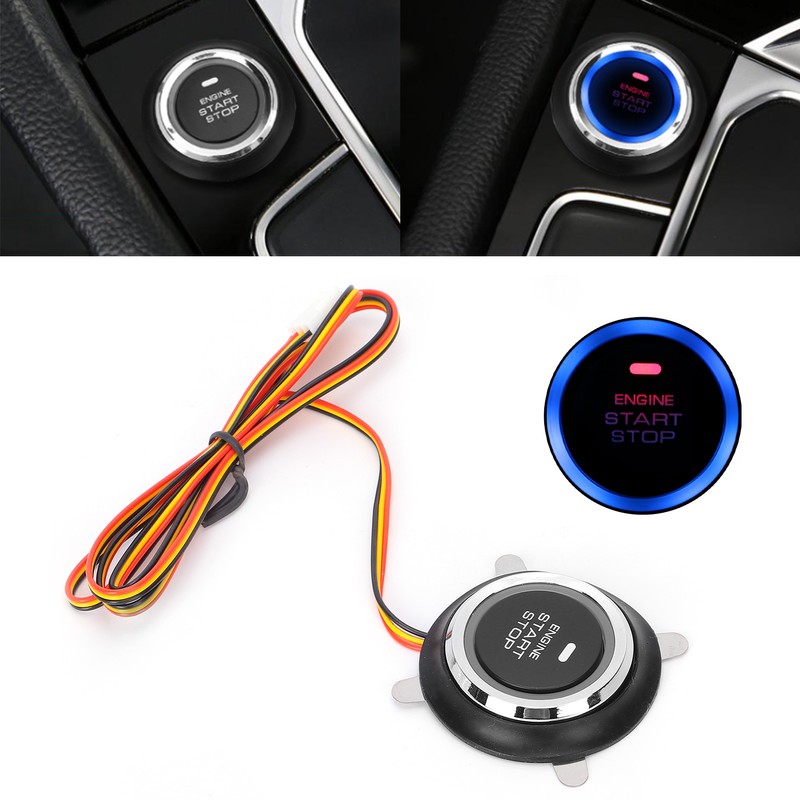 12V Engine Start Stop Push Button Universal Keyless Entry Ignition