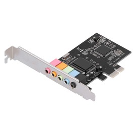 Tarjeta de Sonido PCI Express, Tarjeta Adaptadora de Audio Estéreo PCI-E 5.1, Chip CMI8738 de 6 Canales, Compatible con Windows 7, para Computadora de Escritorio, para Cine en Casa, Juegos 3D Grandes