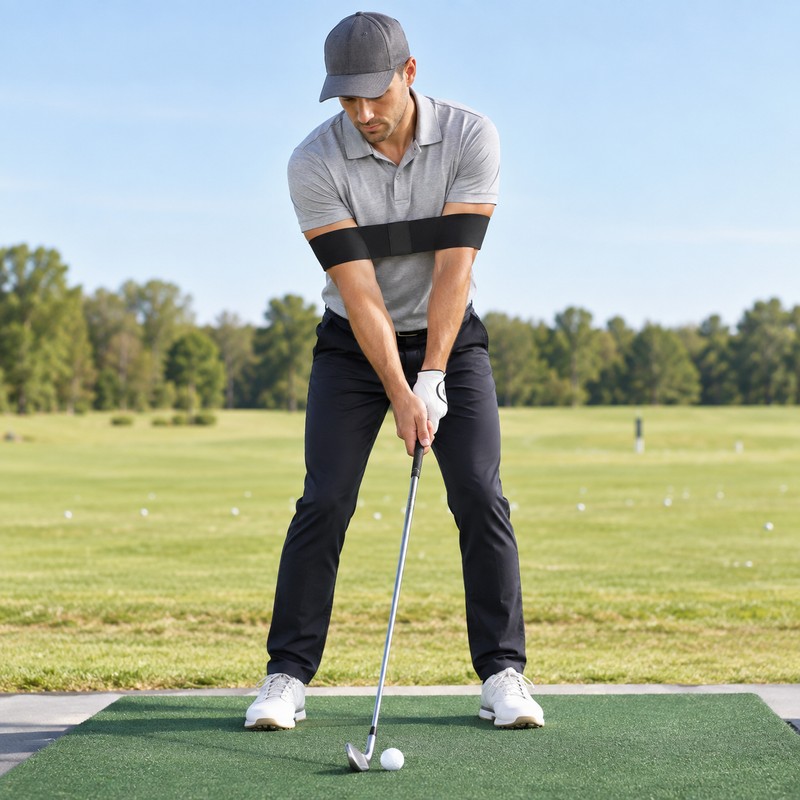 Golf Swing Trainer Band for Practice – Elastic Arm &