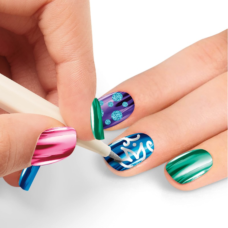 Shimmer 'n Sparkle Metallic Rainbow Nail Art Design Kit for