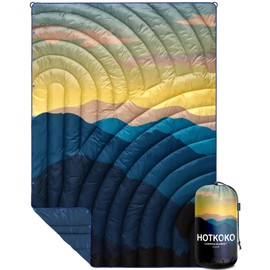 hotkoko Mini Camping Blanket,Lightweight Puffy Printed Camping Blanket Packable Outdoor Blanket for Camping,Traveling, Stadium, Hiking, Picnics
