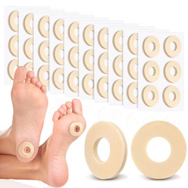Threlaco 60 Count Soft Foam Callus Cushions Round Corn Cushions Pads Water Resistant Self Stick Adhesive Callus Pads for Bottom of Foot Protect Corn from Rubbing and Friction for Men Women Foot Care