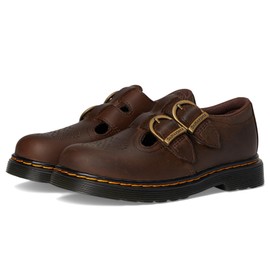 Dr. Martens Girls 8065 J (Little Big Kid) Mary Jane Flat, Dark Brown, 4