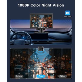 Wireless Backup Camera for Trucks, 1080P Back Up Camera with 7 inch HD Plug and Play Night Vision IP69 Waterproof DIY Guide Lines for RVs, Trucks, Buses, Trailers, Campers