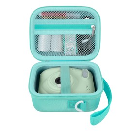 casmilee Instant Camera Children's Bag for Greenkinder/for Gofunly/for Hangrui/for LETSHAHA Mini Digital Camera, Instant Cameras Protective Case Carry Bag Holder for Printing Paper (Case Only), Green,