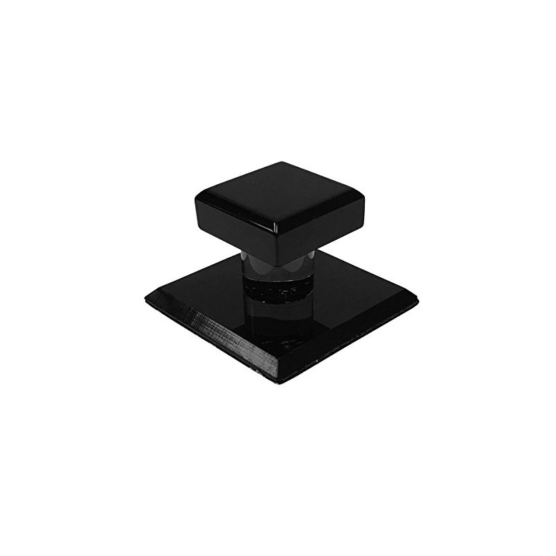 Gordon Glass Black Acrylic Stick-On Mirror Knob - 1-3/4" Square