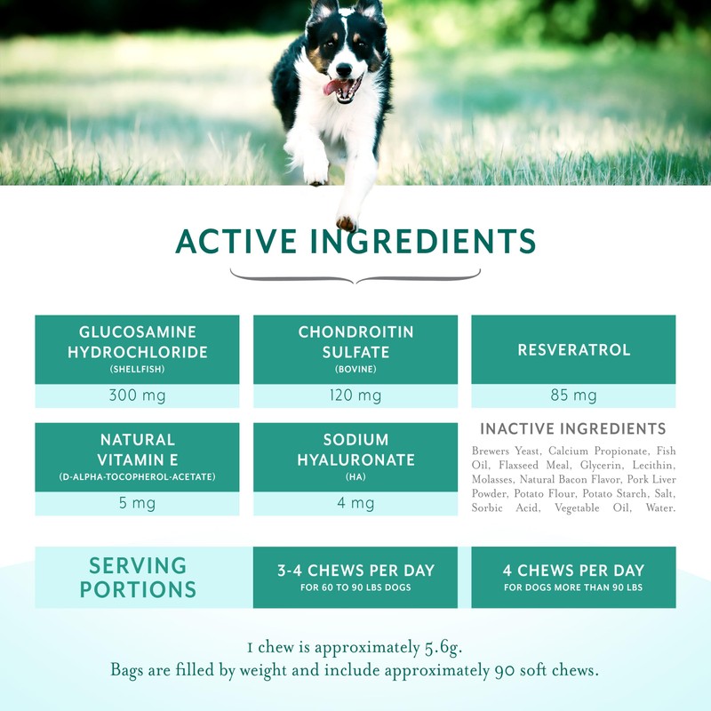 PetThrive Dog Hip and Joint Support Supplement Soft Chews with