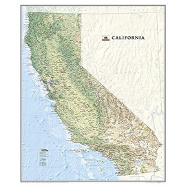 National Geographic: California Wall Map (33.5 x 40.5 inches) (National Geographic Reference Map)