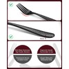 Hammered Black Silverware Set, EUIRIO 48 Pieces Flatware Set for