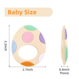 Easter Egg Silicone Teething Toys for Babies, 2-Pack - Colorful, Sensory Development Baby Chew Toys, Ideal for Toddler's First Easter Basket Stuffers