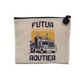 Tasche aus Leinen – Zukünftiger Routier Beruf LKW Passion – Kosmetiktasche aus Leinen in Leinenoptik – Geldbörse – 15 x 10 cm, leinen, 15 x 10 cm, Kosmetiktasche