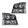 2Pcs Black Housing Clear Lens Clear Corner Headlight Assembly kit