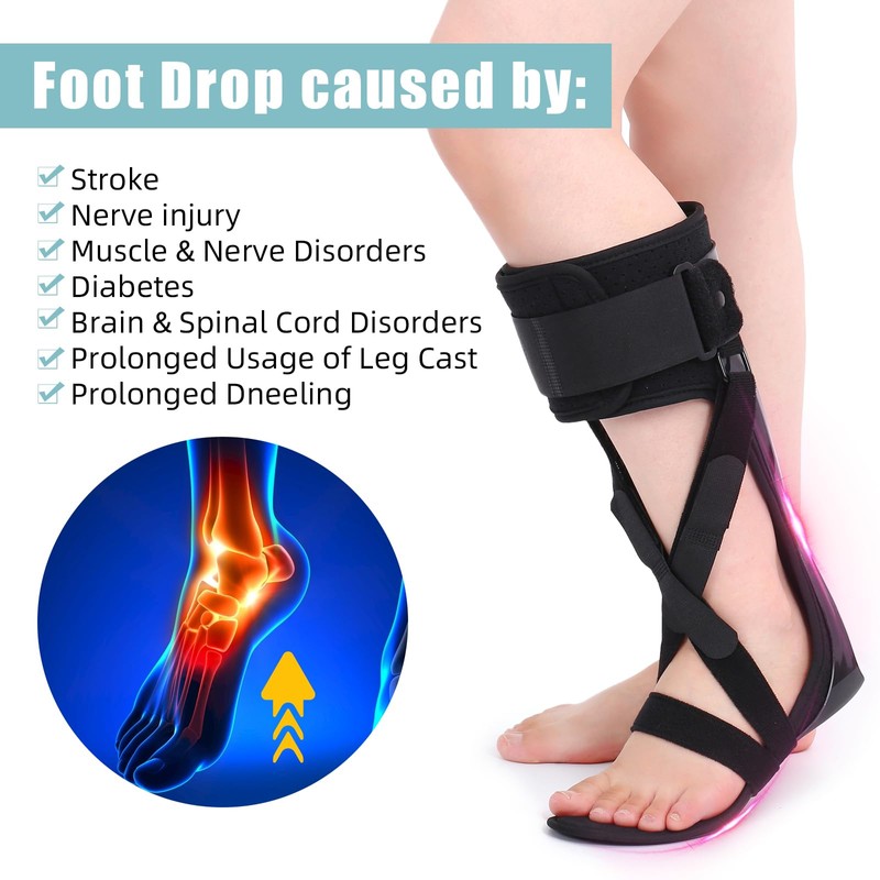 Tairibousy Medical AFO Foot Drop Brace Ankle Foot Orthosis Drop