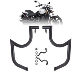 Kinglemc Engine Guard Highway Crash Bar for Kawasaki Vulcan 900 VN900 Classic Custom 2006-2019 (Mustache Style,Black)