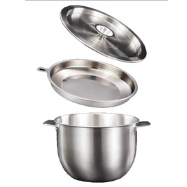 Large Capacity Oil Strainer Oil Pot, 18-8 Stainless Steel Oil Can, Large Diameter Design, Deep Type, Oil Strainer, Filter Residues, Cookware (2.8L)