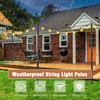 7 Pack String Light Poles,Metal Poles for Hanging Outdoor Light