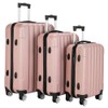 AMOPA amopacorp Set 3-in-1 Rose Gold Trolley Case Luggage Large