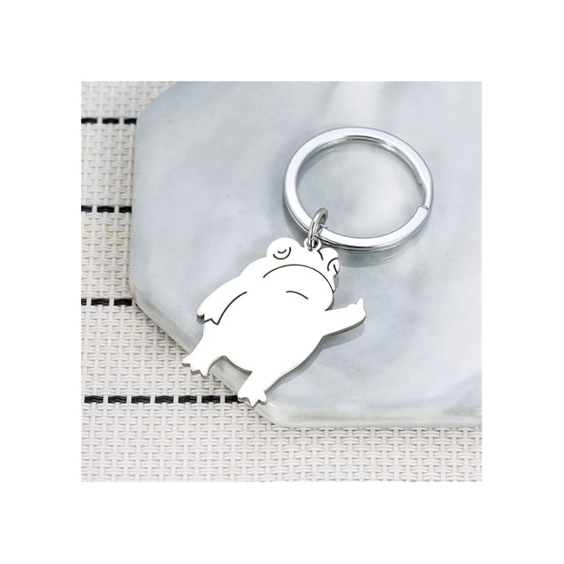 xutao Stainless Steel Cute Frog Keychain Gifts for Women Girls