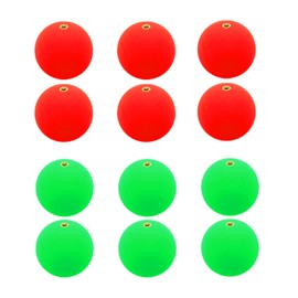 PATIKIL Fishing Bobber 27mm/1.1 Inch Dia, 12 Pack Slip Foam Floats Buoy Rig Stoppers for Crappie Trout Bass Fishing, Red,Green