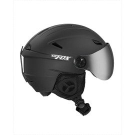 BATFOX Ski Helmet for Men Women - Lightweight & Comfortable Snowboard Helmet with Adjustable Size(57-61CM) (W/Goggles Black)