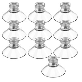 SULIUDAJI 10 Stück Saugnapf mit Gewinde 40mm Kunststoff Saugnäpfe Runde Saugnäpfe mit Schraubmuttern Transparente PVC Saugnäpfe für Die Tägliche Aufhängung Schminkspiegel Glas Bad Küche
