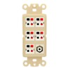 RiteAV 5 Port Speaker Wire Plug Jack Wall Plate with 1 RCA for Subwoofer - Rocker [Ivory/Ivory]