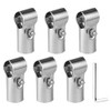6 Pack 1" End Rail T Clamps, Stainless Steel Chain