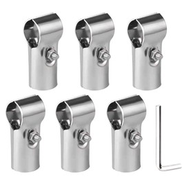 6 Pack 1" End Rail T Clamps, Stainless Steel Chain Link Fence Corner