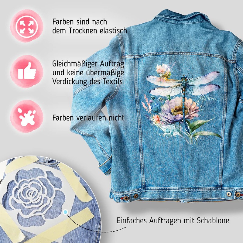 7 Artists Machine Washable Textile Paint White 125 ml Fabric