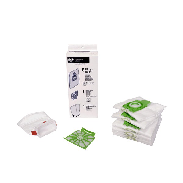 Sebo 8334 Service Box for Airbelt E Includes 8 Ultrabag Filter Bags, 1 Hospital Grade Filter and 1 Motor Protection Filter, White