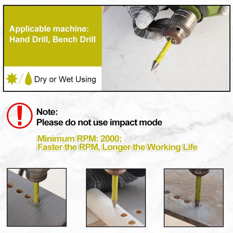 Skewed Head Eccentric Drill Bits Set - SANLEETEK Masonry Drill