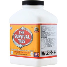 720 tabs Survival Tabs 60-Day Emergency Survival MREs Meals Ready-to-eat Bugout for Travel Camping Boating Biking Hunting Activities Gluten Free and Non-GMO 25 Years Shelf Life - Vanilla Malt Flavor