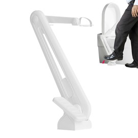 Toilet Seat Lifter - Hygienic Seat Device, Seat Lifting Mechanism, Telescopic Foot Pedals Design Toilet Lid Riser, Dirty Hands Labor Saving for Hostel Restaurant Public Toilet Hotel, White