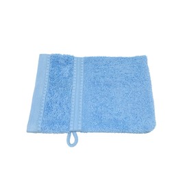 Julie Julsen® Organic Wash Mitt Set, 10 Wash Mitts Available in 32 Colours, Soft and Absorbent, Sky Blue, 15 x 21 cm